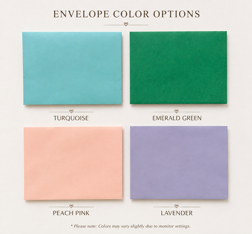 Pink Border Matcha Notecard Set with Envelopes