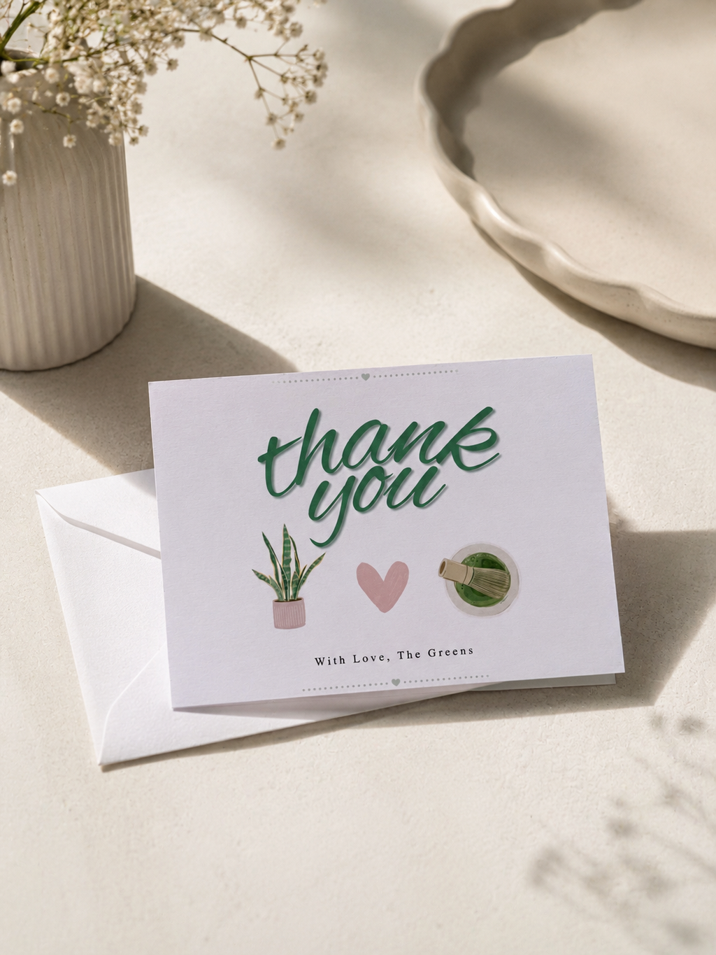 Thank You Notecard Set with Custom Personalization | 10 Pack