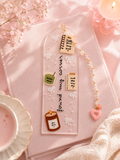 Found My Corner Acrylic Bookmark with Gold & Pink Heart Charm